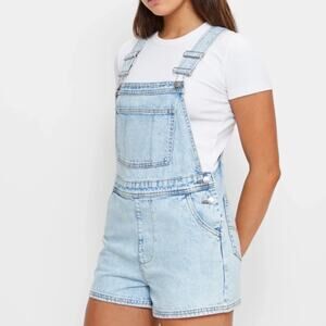 FOREVER 21 Shortall Overalls denim cowboy western jeans bib costume western S